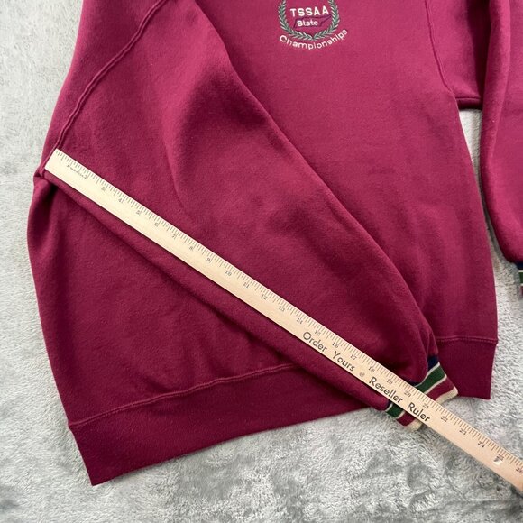 VTG TSSAA State Championship Jerzees Super Sweats Sweatshirt Men Large Burgundy - Picture 8 of 13